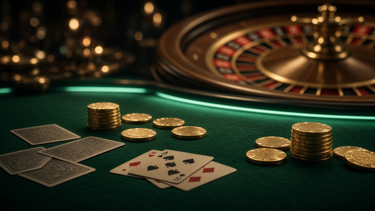Casino table ready for the next round